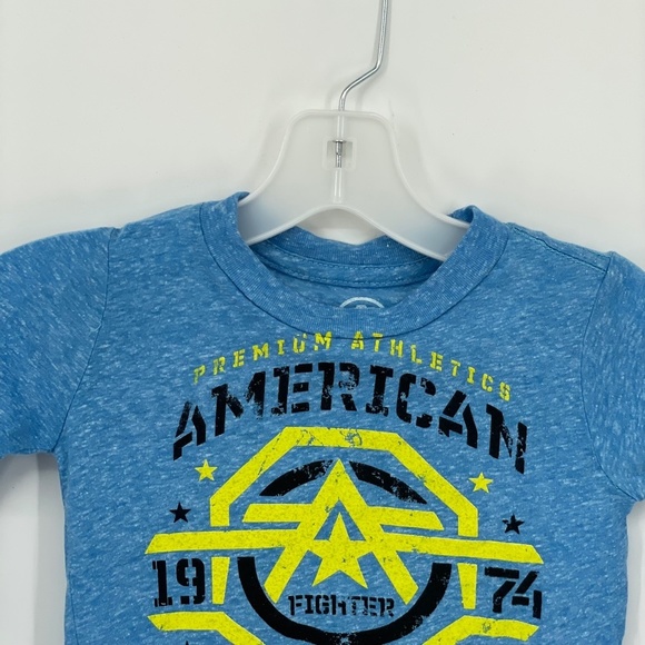 AMERICAN FIGHTER Blue 2T Long Sleeve T-Shirt A22-3C Box 2 (15) - Picture 2 of 6